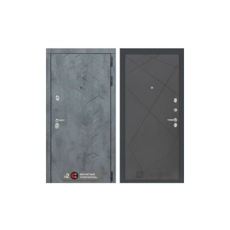 Входная металлическая дверь Лабиринт Бетон 24 Графит софт