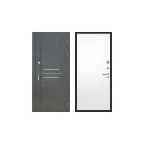 Дверь входная (стальная, металлическая) Интекрон Сенатор лофт Гладкая "Силк сноу"