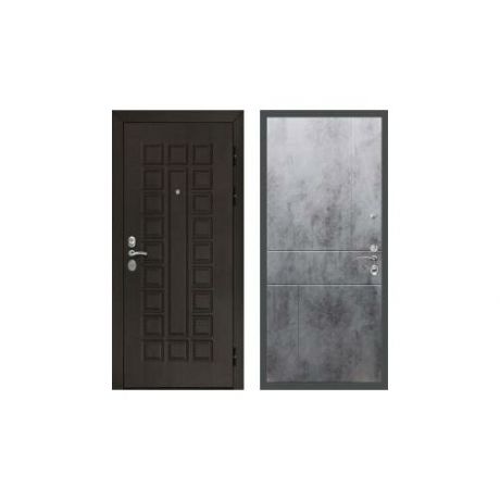 Дверь входная (стальная, металлическая) Сенатор Престиж 3К CISA ФЛ-290 "Бетон темный"