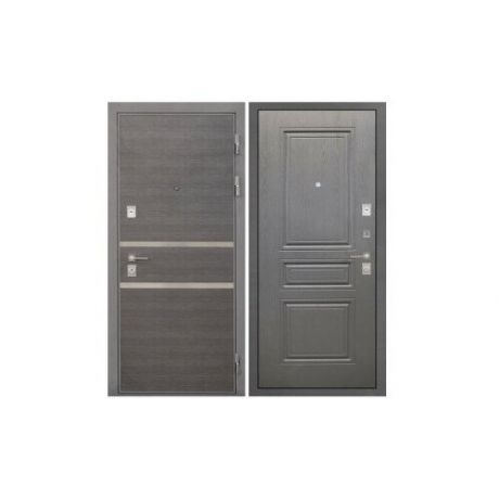 Входная металлическая дверь Интекрон Неаполь ФЛ-243-М (Лен Сильвер / Графит вуд дуб)