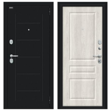 Входная дверь Браво/Dveri Bravo/Пик 117.С14 Букле черное/Casablanca, двери браво 2050x860 правая