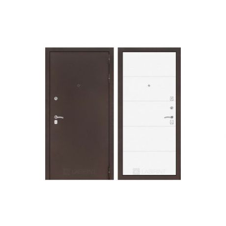 Входная металлическая дверь Лабиринт Классик Антик медь 13 Белый софт