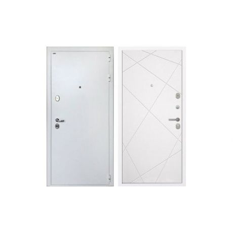 Входная металлическая дверь Интекрон Колизей White Лучи-М (Белая шагрень / Софт милк)