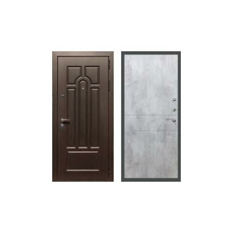 Дверь входная (стальная, металлическая) Сенатор Эврика ФЛ-290 "Бетон светлый"