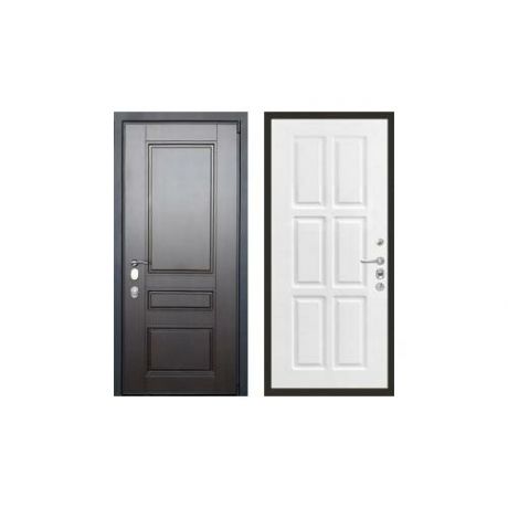 Дверь входная (стальная, металлическая) Лекс Бристоль 85 "Софт белый снег"