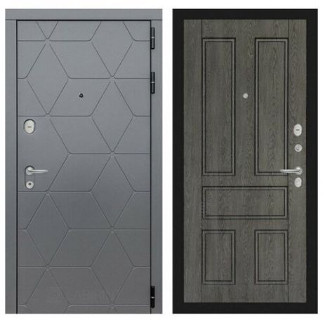 Входная металлическая дверь Лабиринт Космо 10 (Графит / Дуб филадельфия графит)