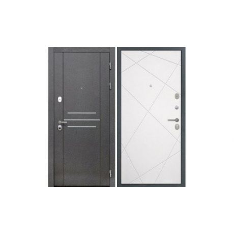 Входная металлическая дверь Интекрон Сенатор Лофт Лучи-М (Софт Милк)