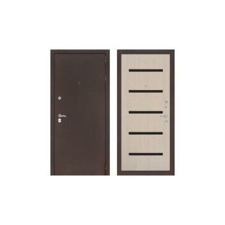 Дверь входная (стальная, металлическая) Labirint Classic "Антик медный" 01 "Беленый дуб"