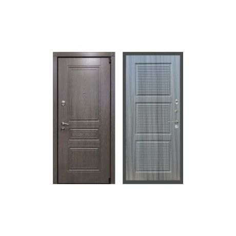 Дверь входная (стальная, металлическая) Сенатор Премиум S Лиственница ФЛ-1 "Сандал серый"