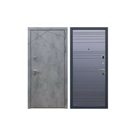 Входная металлическая дверь Рекс 13 ФЛ-14 (Бетон тёмный / Графит софт)