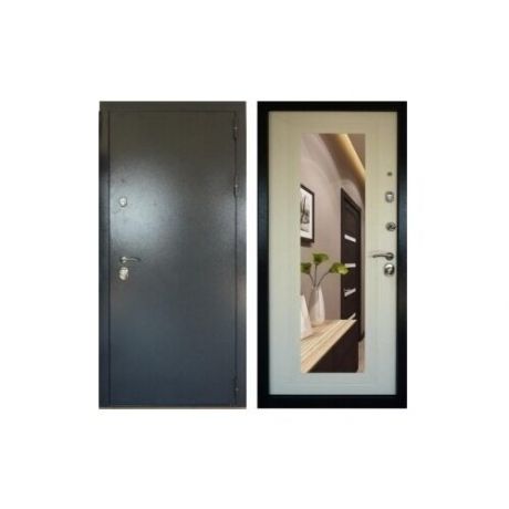 Дверь входная Дверь Лигурия (МДФ/МДФ+Зеркало) 2050*960 Правая