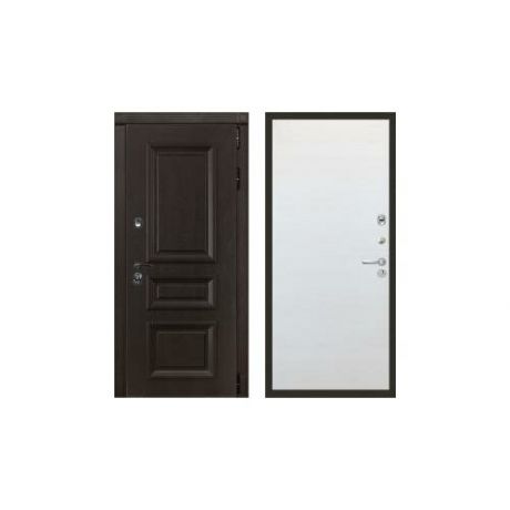 Дверь входная (стальная, металлическая) Лекс Сенатор 23 "Шоколад" 01 "Беленый дуб"