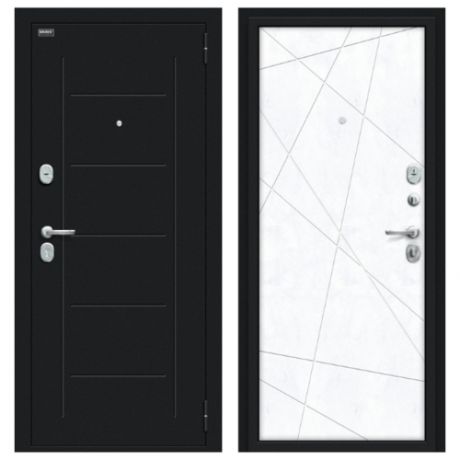 Входная дверь Браво/Dveri Bravo/Граффити-5 Букле черное/Snow Art, двери браво 2050x860 правая