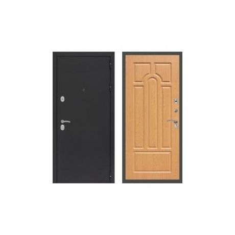 Дверь входная (стальная, металлическая) Сенатор Практик 3К Черный муар ФЛ-58 "Дуб"