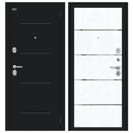 Входная дверь Браво/Dveri Bravo/Лайн Букле черное/Snow Art, двери браво 2050x860 правая