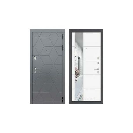 Дверь входная (стальная, металлическая) Labirint Cosmo 19 "Белый софт"