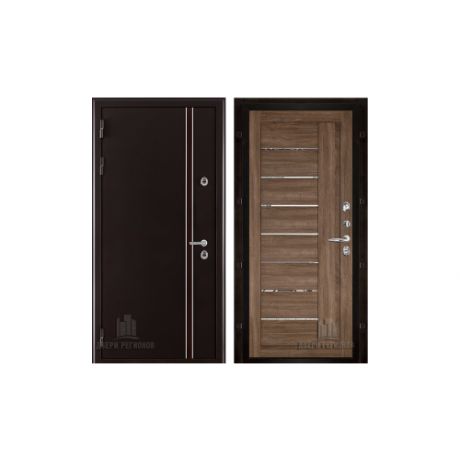 Дверь Норд 2 муар коричневый 2110 серый велюр экошпон