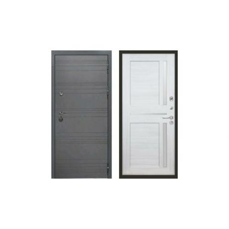 Дверь входная (стальная, металлическая) Лекс Сенатор 3 "Софт графит" 47 "Беленый дуб"
