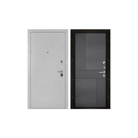 Дверь Колизей белое серебро Fusion Grigio (RAL 7015) шпон