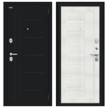 Входная дверь Браво/Dveri Bravo/Проф Букле черное/Bianco Veralinga, двери браво 2050x860 левая