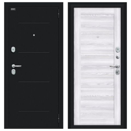 Входная дверь Браво/Dveri Bravo/Сити Kale Букле черное/Riviera Ice, двери браво 2050x960 левая