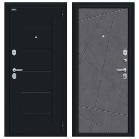 Входная дверь Браво/Dveri Bravo/Граффити-5 Букле черное/Slate Art, двери браво 2050x960 левая