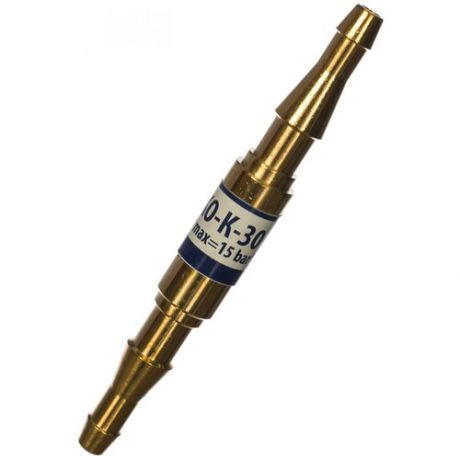 Клапан обратный KRASS КО-К-30 (кислород) в разрыв рукава 6,3/9,0 мм/6,3/9,0 мм