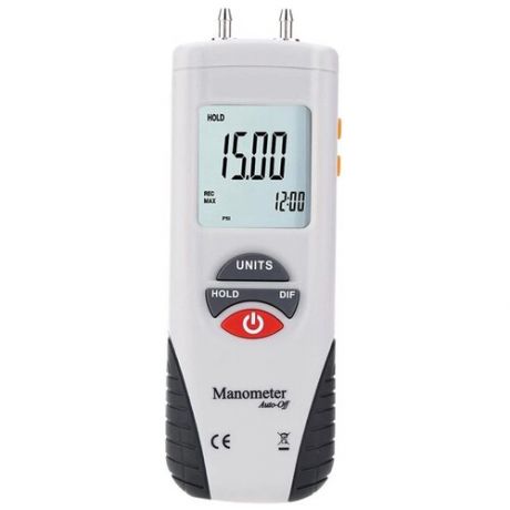 Цифровой манометр HT-1895 - Digital Manometer, манометр газовый, значение манометра давления, манометры для измерения давления газа в подарочной упаковке