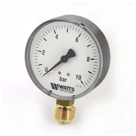 Манометр WATTS Манометр радиальный F+R200 80 мм 1/2" 10 бар WATTS