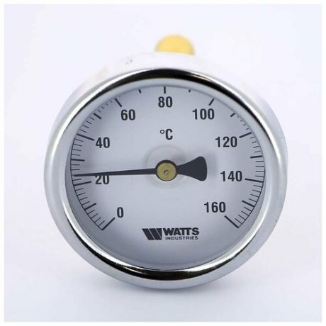 Термометр WATTS Термометр биметаллический F+R801 80 мм 160° WATTS с погружной гильзой 50 мм