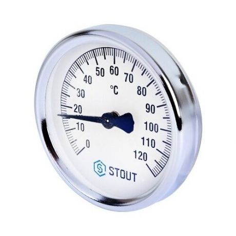 Термометр Stout биметаллический накладной D63 мм с пружиной (0.120°)