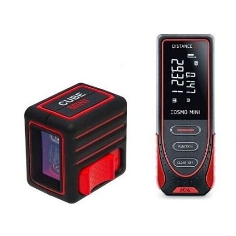 Уровень лазерный ADA Cube MINI Basic Edition + Дальномер лазерный ADA Cosmo MINI А00585