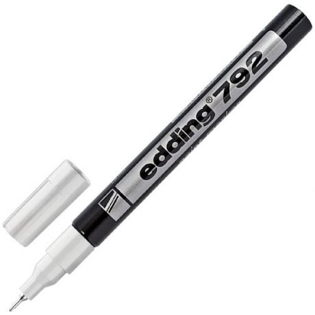 Маркер-краска лаковый EDDING 792, 0,8 мм, белый, металлический наконечник, пластиковый корпус, E-792/49