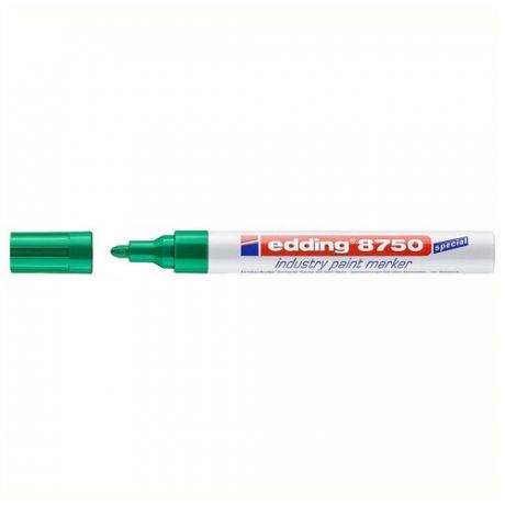 Маркер-краска Edding "8750" зеленая, 2-4мм, для промышленной графики, 10 шт. в упаковке