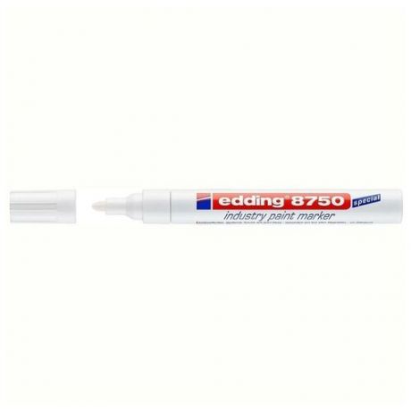 Маркер-краска Edding "8750" белая, 2-4мм, для промышленной графики