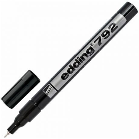 Маркер-краска лаковый EDDING 792, 0,8 мм, черный, металлический наконечник, пластиковый корпус, E-792/ 1