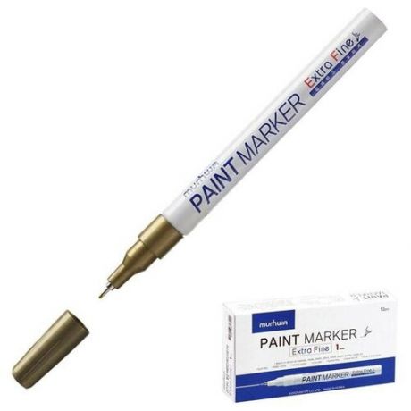 MUNHWA Маркер-краска лаковый MUNHWA "Extra Fine Paint Marker", золотой, 1 мм, нитро-основа, EFPM-07