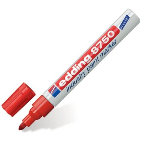 Промышленный лаковый маркер Edding E-8750 красный, 2-4 мм {E-8750#2}