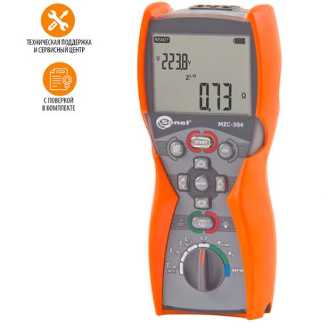 MZC-304 Измеритель параметров цепей электропитания зданий Sonel (петлемер, мультиметр с поверкой и чехлом)