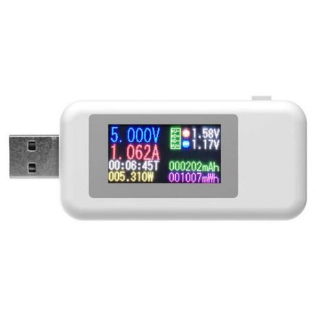 Многофункциональный тестер USB Run Energy с цветным ЖК-дисплеем (KWS-MX18) с поддержкой QC2.0-QC3.0