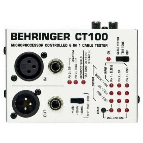 Behringer CT100 микропроцессорный универсальный тестер для диагностики и отстройки звукового оборудования