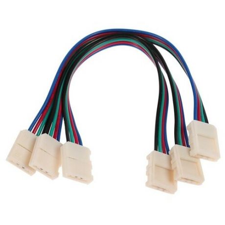 Соединительный кабель LED, 2 четырехконтактных разъема, 10 мм, 15 см, набор 3 шт.