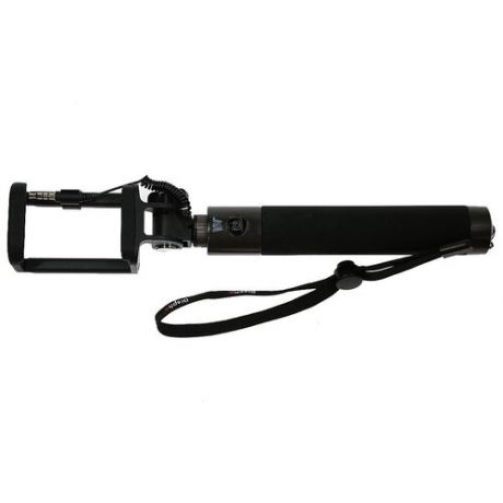 Монопод для селфи (selfie stick) Dispho WS-SQB916L (черный) 3.5 jack, шнурок держатель