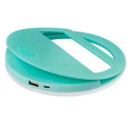 Селфи-кольцо для смартфона с аккумулятором диаметр 150 мм зеленое Fotokvant LED-15 RING GREEN