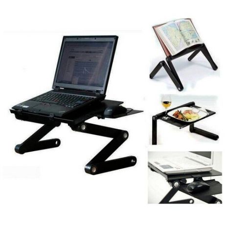 Столик для ноутбука / Столик с охлаждением / Стол с подставкой для мышки / Подставка для ноутбука / Luoweite