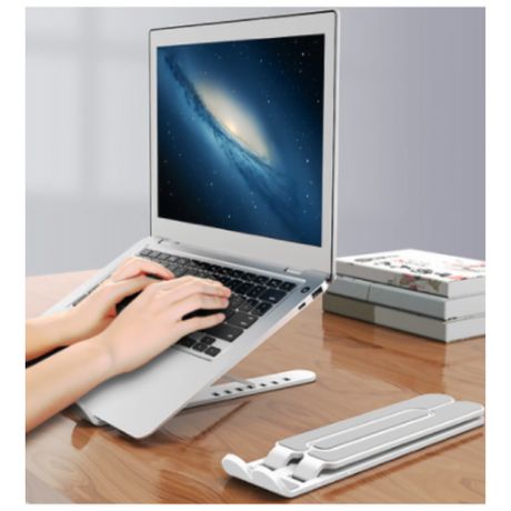 Подставка для ноутбука / Столик для ноутбука / Складная подставка / Подставка для планшета / Подставка для телефона , на стол, белая