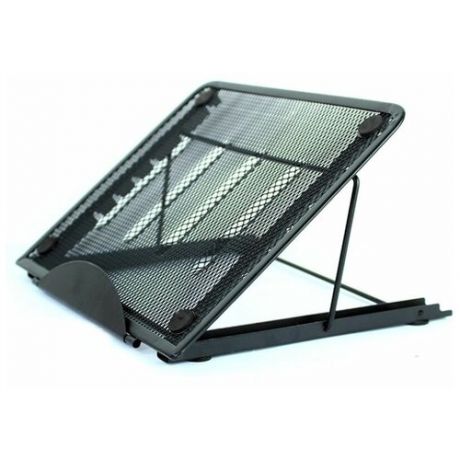 Складная металлическая подставка для ноутбука и планшета Base Flat Table, регулируемая (черная)