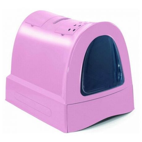 Закрытый туалет для кошек Imac (Имак) ZUMA, пепельно- розовый, 40х56х42,5см
