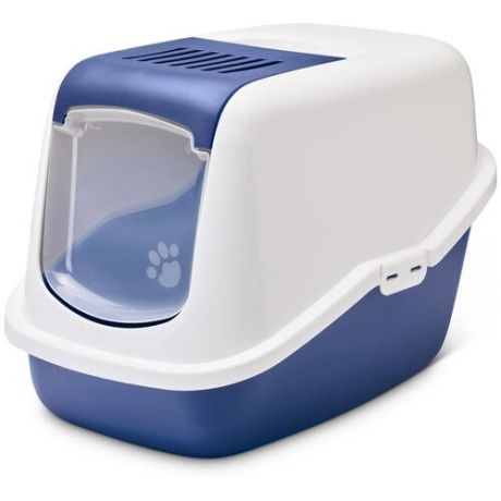 Туалет для кошек NESTOR (56 x 39 x 38 см) белый/холодный-синий SAVIC