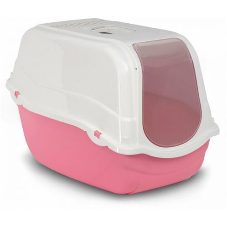 Туалет для кошек Lilli Pet крытый, 57x39x41cм, розовый